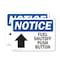 Signmission Fuel Shutoff Push Button (Up Arrow) Sign With Symbol, 7 in W x Rectangle, Vinyl Decal OS-2PACK-NS-D-57-L-12943 - alternate 1